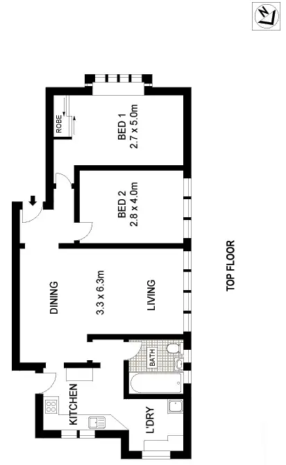 Floorplan of Homely apartment listing, 5/23 Beach Road, Bondi Beach NSW 2026