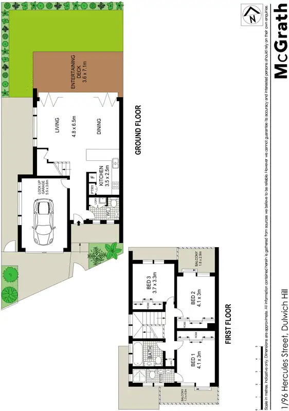 Floorplan of Homely townhouse listing, 1/96 Hercules Street, Dulwich Hill NSW 2203