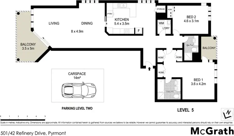 Floorplan of Homely apartment listing, 501/42 Refinery Drive, Pyrmont NSW 2009