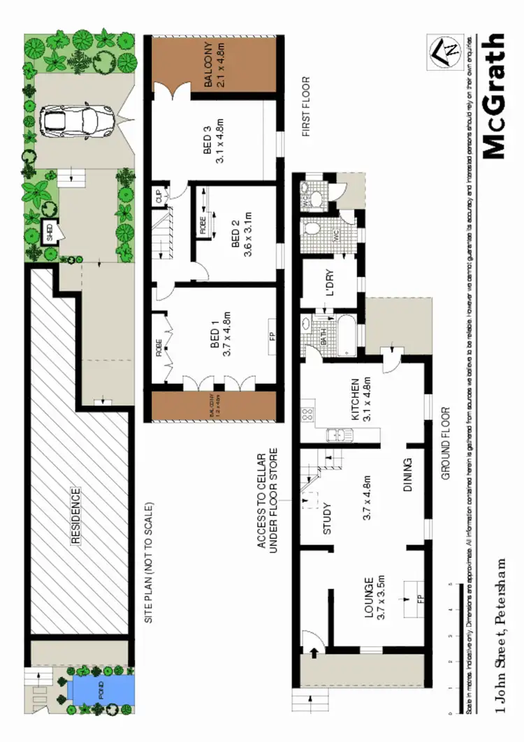 Floorplan of Homely house listing, 1 John Street, Petersham NSW 2049