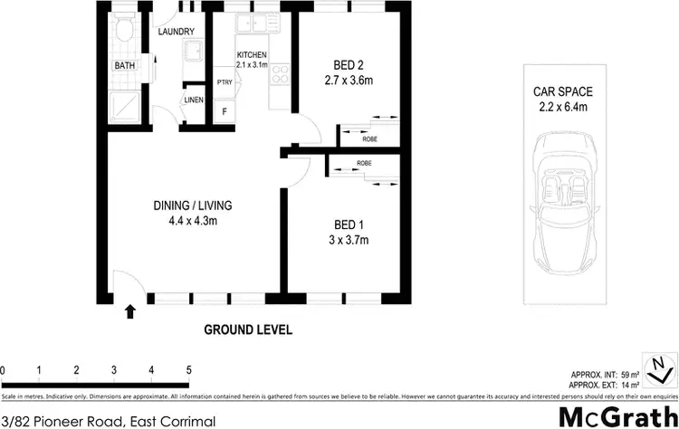 Floorplan of Homely apartment listing, 3/82 Pioneer Road, East Corrimal NSW 2518