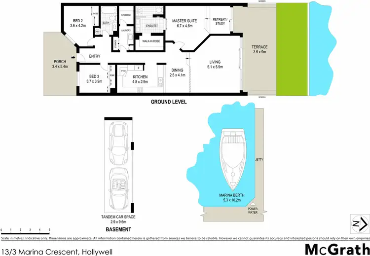 Floorplan of Homely apartment listing, 13/3 Marina Crescent, Hollywell QLD 4216