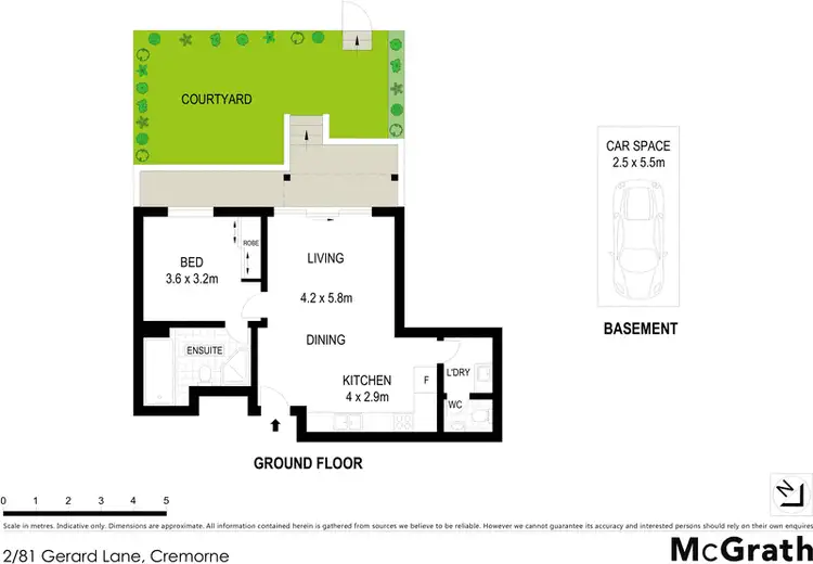 Floorplan of Homely apartment listing, 2/81 Gerard Lane, Cremorne NSW 2090
