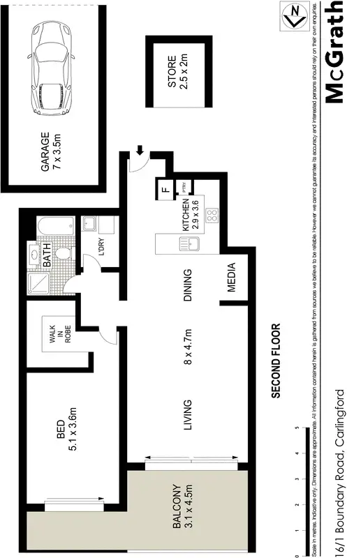Floorplan of Homely apartment listing, 16/1 Boundary Road, Carlingford NSW 2118