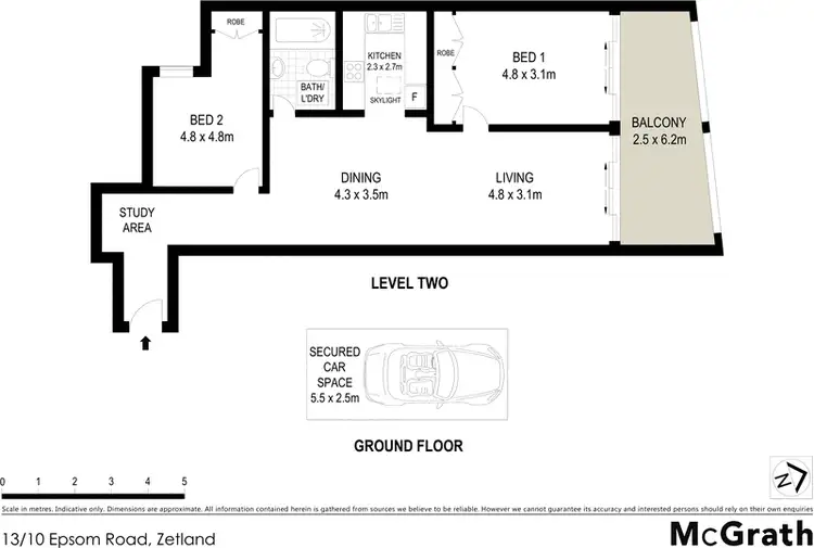 Floorplan of Homely apartment listing, 13/10 Epsom Road, Zetland NSW 2017