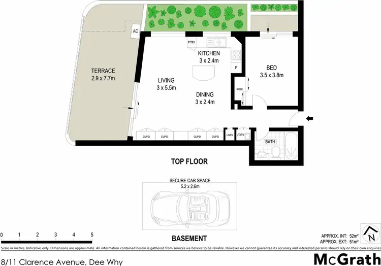 Floorplan of Homely apartment listing, 8/11 Clarence Avenue, Dee Why NSW 2099
