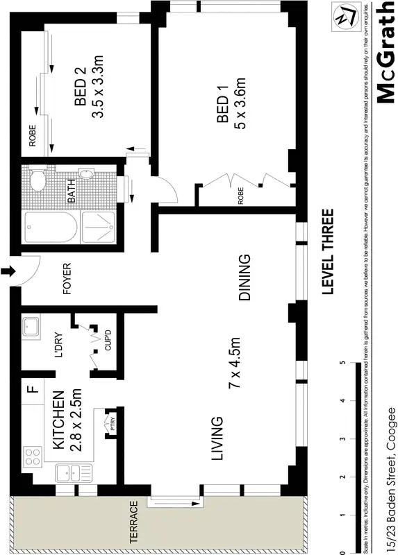 Floorplan of Homely apartment listing, 15/23 Baden Street, Coogee NSW 2034