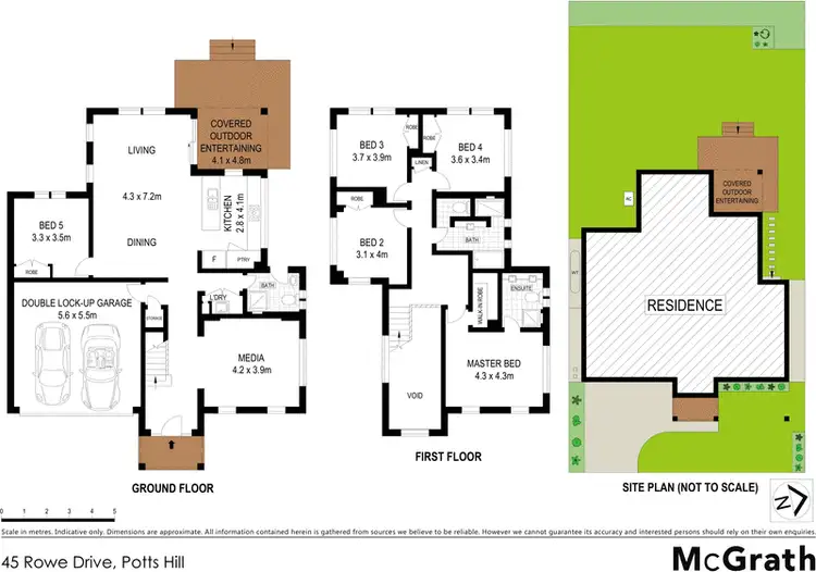 Floorplan of Homely house listing, 45 Rowe Drive, Potts Hill NSW 2143