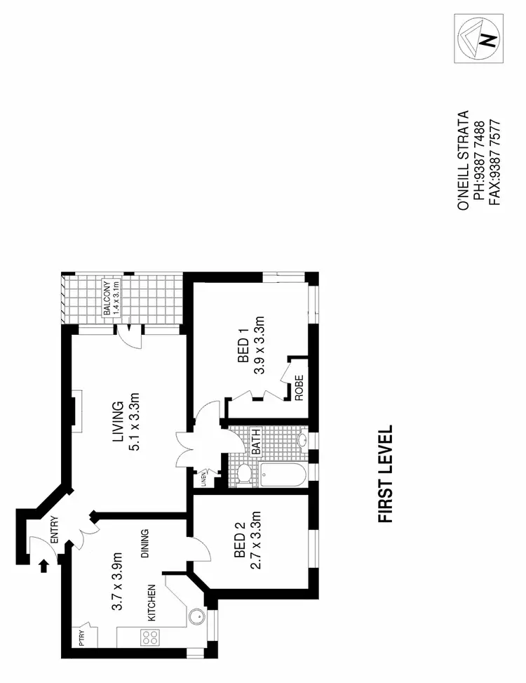 Floorplan of Homely apartment listing, 8/13 Manion Avenue, Rose Bay NSW 2029