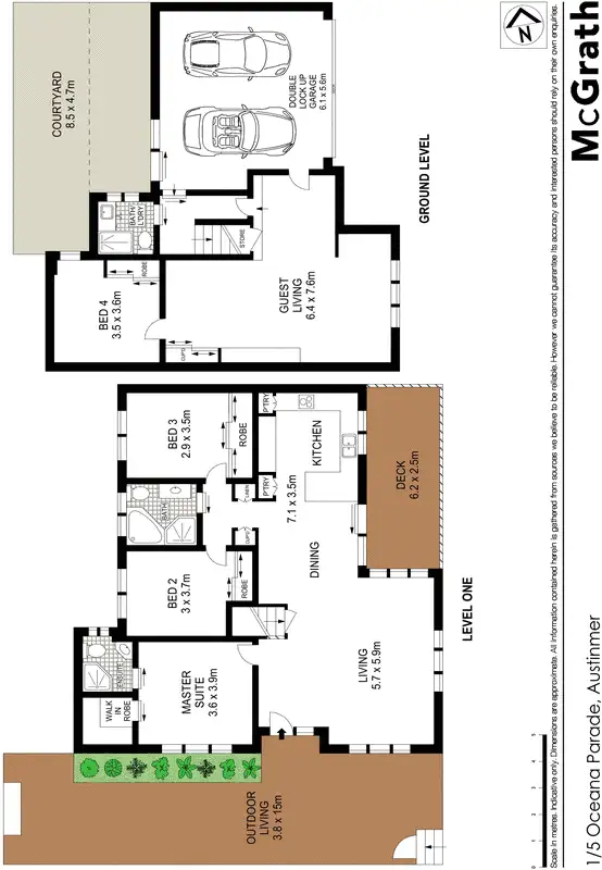 Floorplan of Homely townhouse listing, 1/5 Oceana Parade, Austinmer NSW 2515