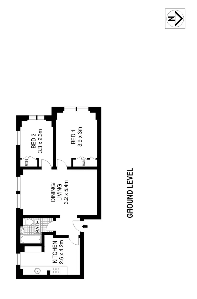 Floorplan of Homely apartment listing, 1/493 Old South Head Road, Rose Bay NSW 2029