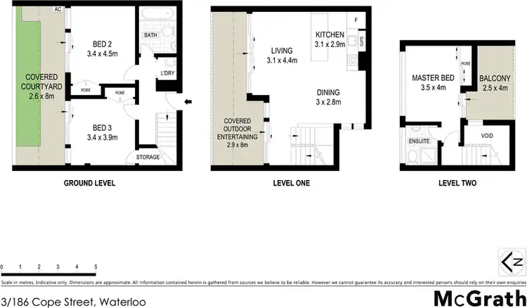 Floorplan of Homely apartment listing, 3/186 Cope Street, Waterloo NSW 2017