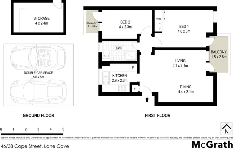 Floorplan of Homely apartment listing, 46/38 Cope Street, Lane Cove NSW 2066