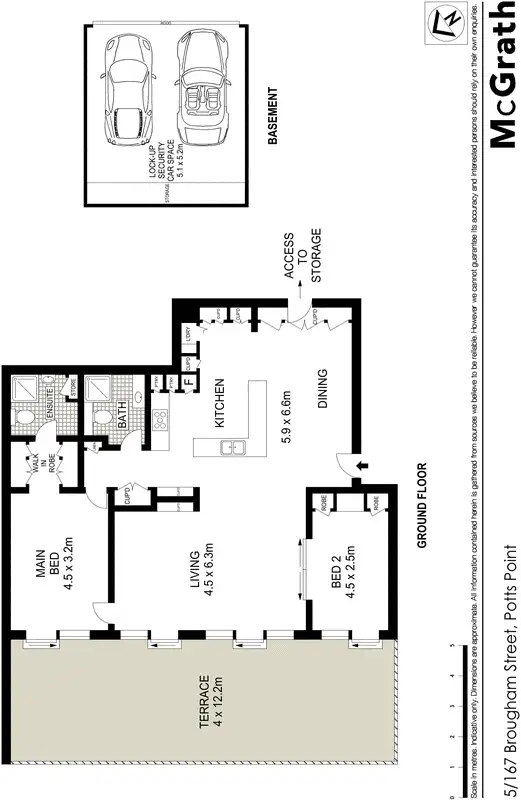 Floorplan of Homely apartment listing, 5/167 Brougham Street, Woolloomooloo NSW 2011