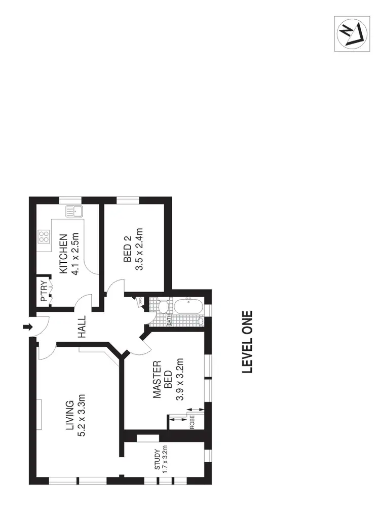 Floorplan of Homely apartment listing, 5/74 Cross Street, Double Bay NSW 2028