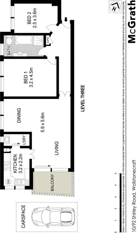 Floorplan of Homely apartment listing, 10/92 Shirley Road, Wollstonecraft NSW 2065