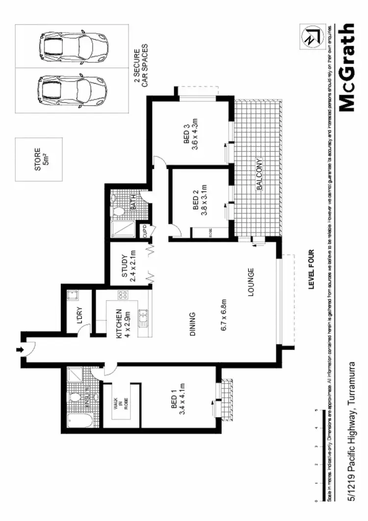 Floorplan of Homely apartment listing, 5/1219 Pacific Highway, Turramurra NSW 2074