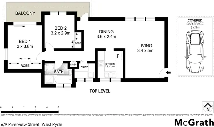 Floorplan of Homely apartment listing, 6/9 Riverview Street, West Ryde NSW 2114