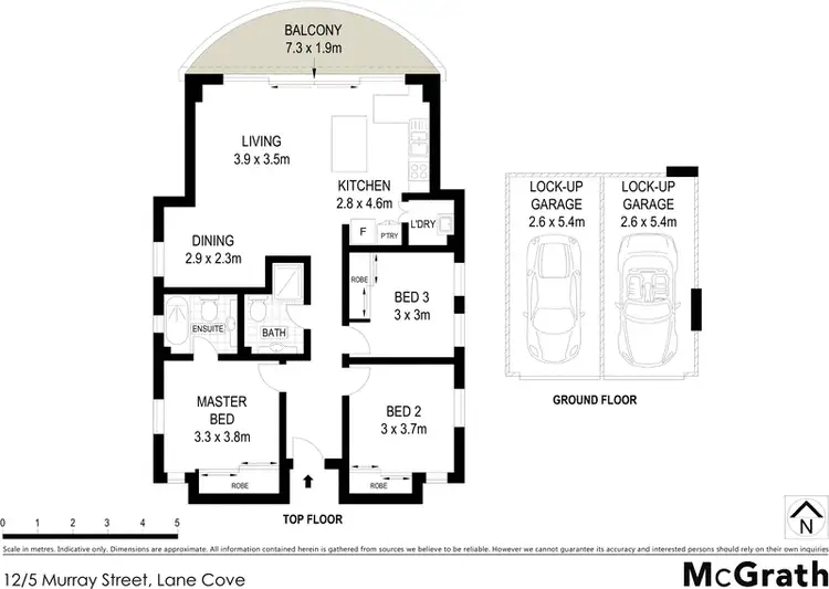 Floorplan of Homely apartment listing, 12/5 Murray Street, Lane Cove NSW 2066