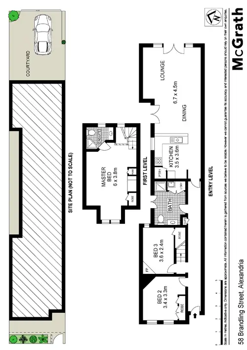 Floorplan of Homely house listing, 58 Brandling Street, Alexandria NSW 2015