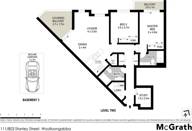 Floorplan of Homely apartment listing, 111/803 Stanley Street, Woolloongabba QLD 4102