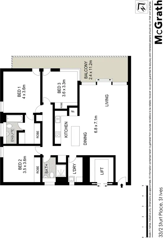 Floorplan of Homely apartment listing, 33/2 Sturt Place, St Ives NSW 2075