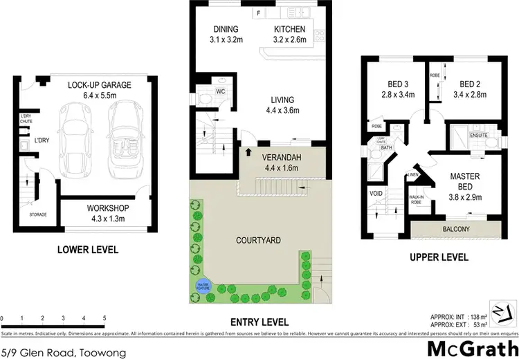 Floorplan of Homely townhouse listing, 5/9 Glen Road, Toowong QLD 4066