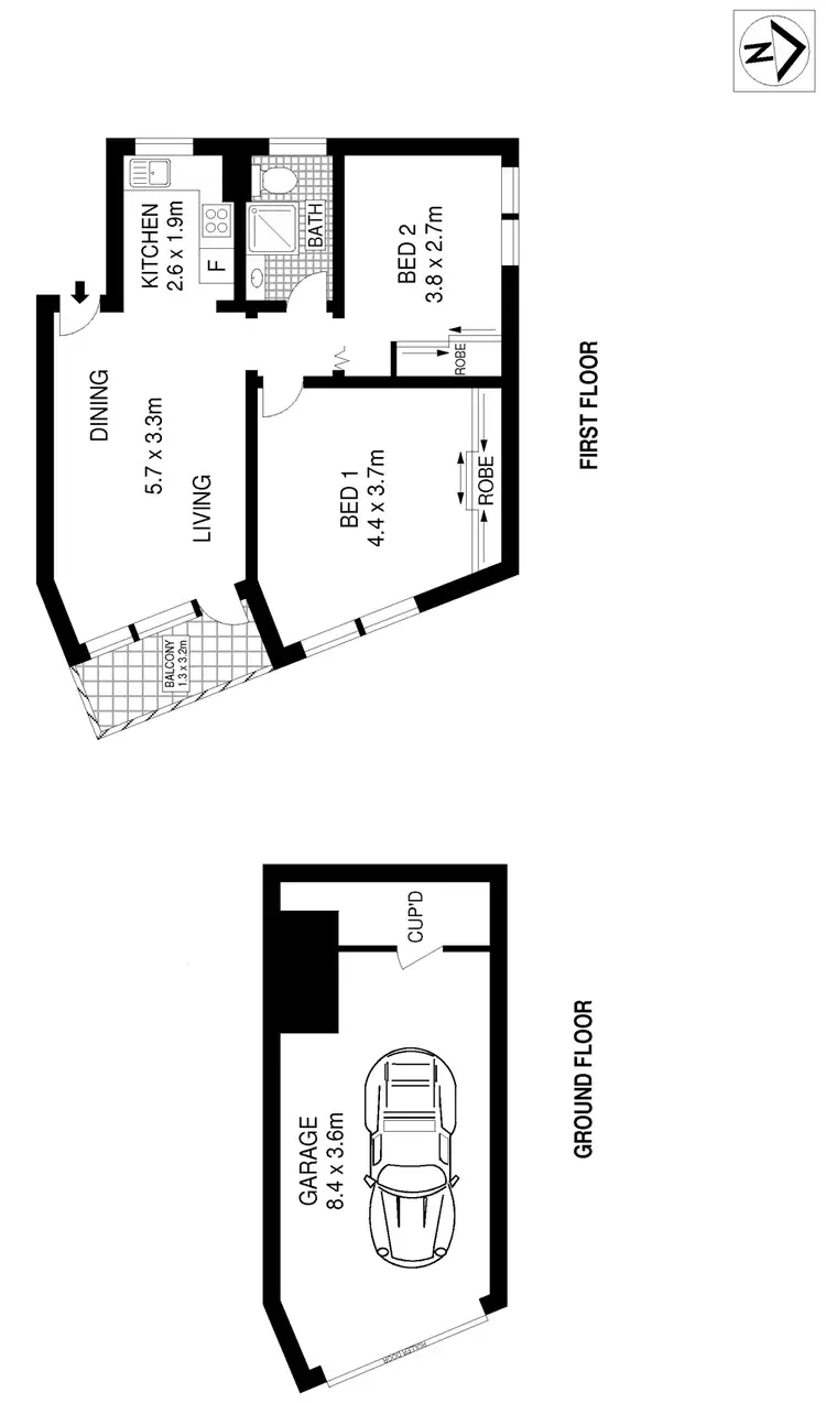 Floorplan of Homely apartment listing, 1/1A Macpherson Street, Waverley NSW 2024