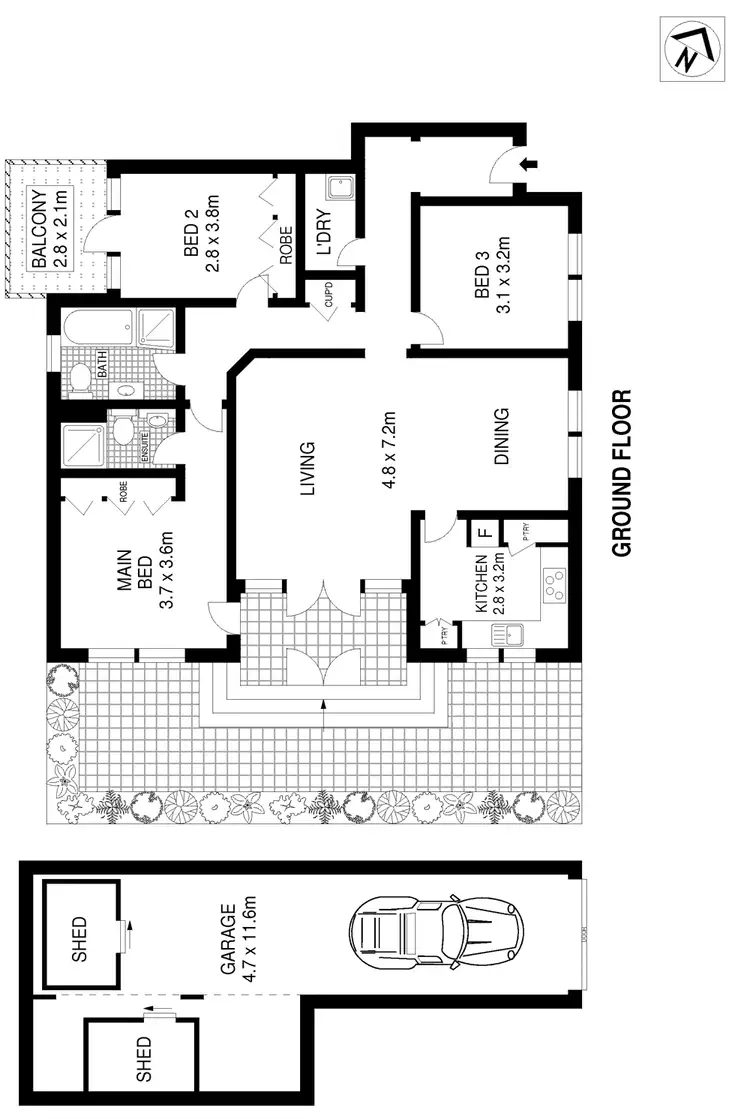 Floorplan of Homely apartment listing, 1/13 Morton Street, Wollstonecraft NSW 2065
