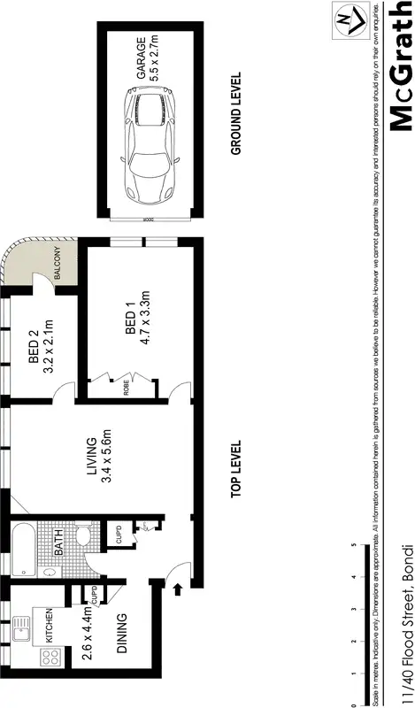 Floorplan of Homely apartment listing, 11/40 Flood Street, Bondi NSW 2026