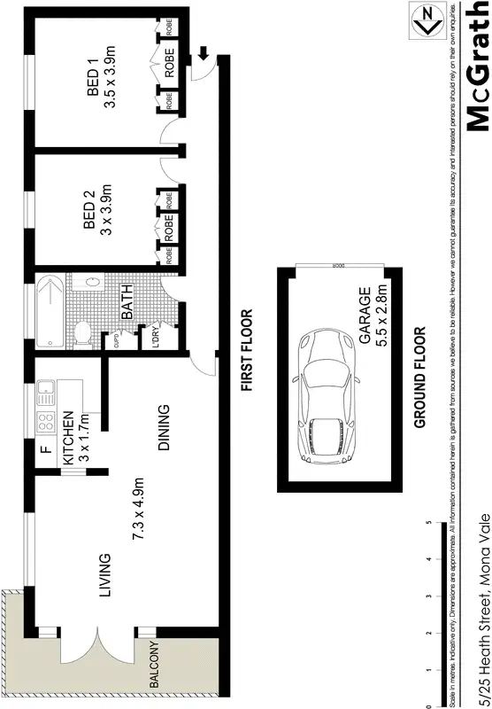 Floorplan of Homely apartment listing, 5/25 Heath Street, Mona Vale NSW 2103