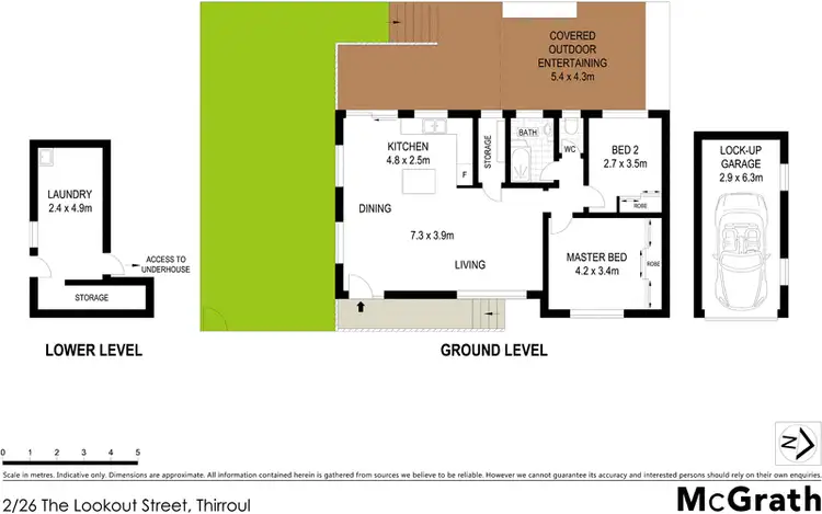 Floorplan of Homely villa listing, 2/26 The Lookout, Thirroul NSW 2515