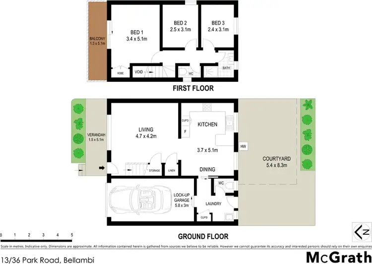 Floorplan of Homely townhouse listing, 13/36 Park Road, Bellambi NSW 2518
