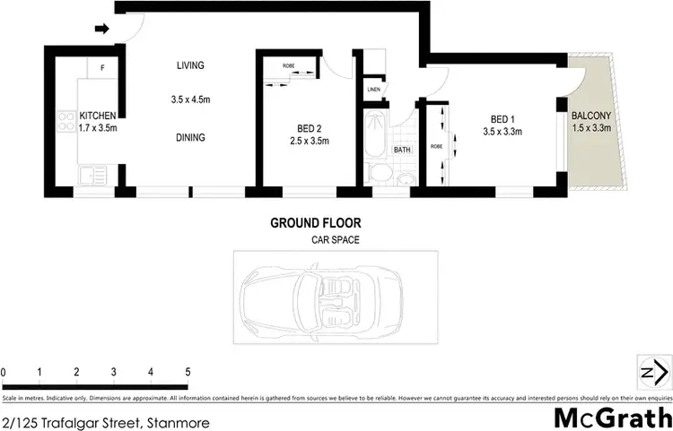 Floorplan of Homely apartment listing, 2/125 Trafalgar Street, Stanmore NSW 2048
