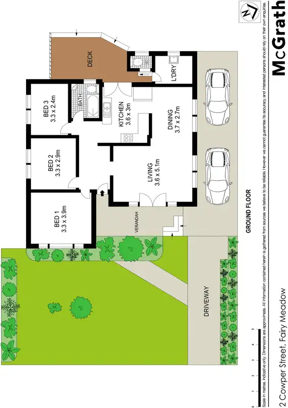 Floorplan of Homely house listing, 2 Cowper Street, Fairy Meadow NSW 2519