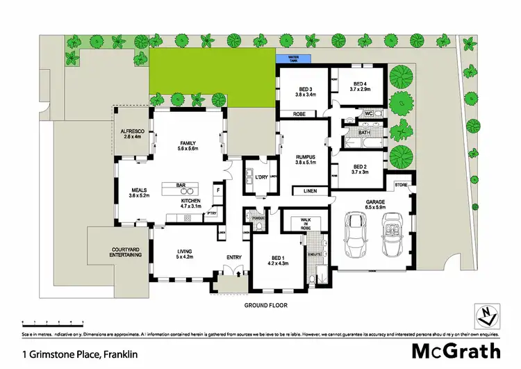 Floorplan of Homely house listing, 1 Grimstone Place, Franklin ACT 2913