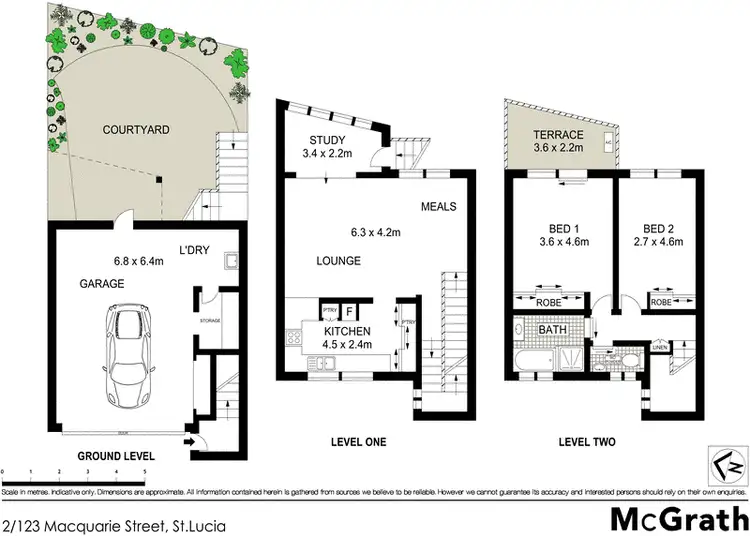 Floorplan of Homely townhouse listing, 2/123 Macquarie Street, St Lucia QLD 4067