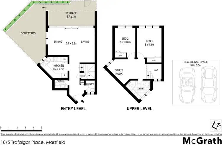 Floorplan of Homely apartment listing, 18/5 Trafalgar Place, Marsfield NSW 2122