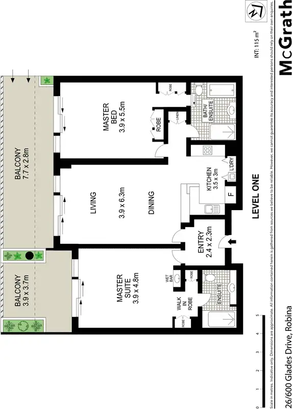 Floorplan of Homely apartment listing, 26/600 Glades Drive, Robina QLD 4226
