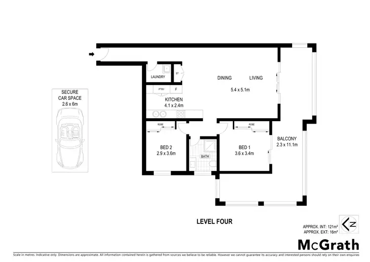 Floorplan of Homely apartment listing, 19/46 Bourke Street, North Wollongong NSW 2500