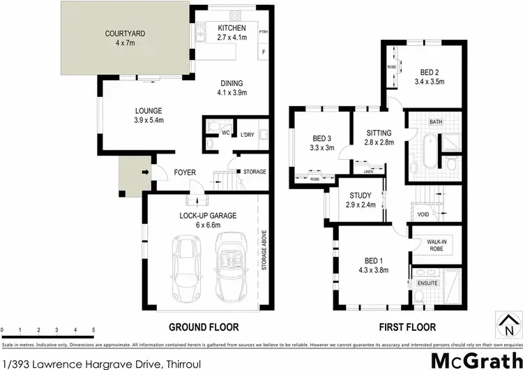 Floorplan of Homely house listing, 1/393 Lawrence Hargrave Drive, Thirroul NSW 2515