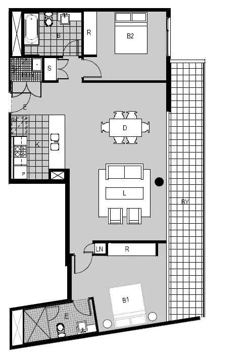 Floorplan of Homely townhouse listing, 48/2 Hutchinson Walk, Zetland NSW 2017