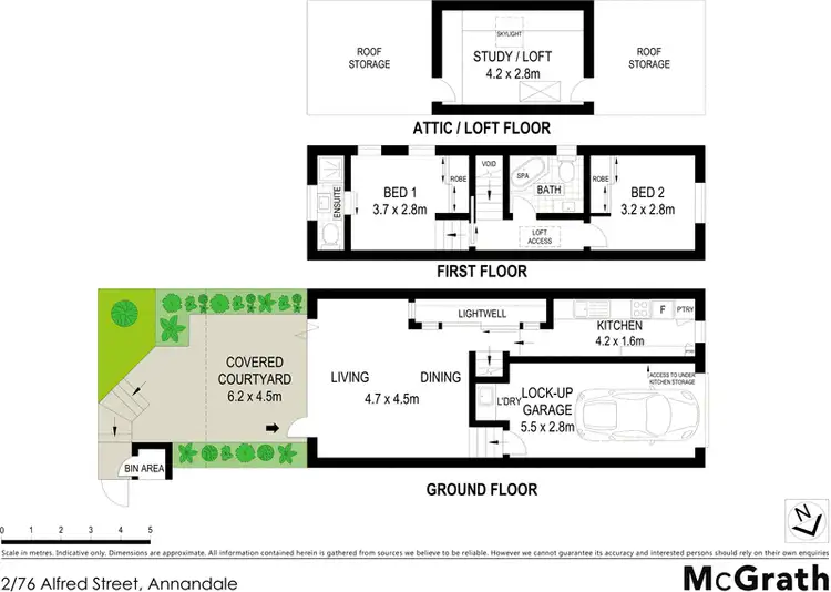 Floorplan of Homely townhouse listing, 2/76 Alfred Street, Annandale NSW 2038