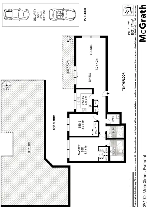 Floorplan of Homely apartment listing, 39/102 Miller Street, Pyrmont NSW 2009