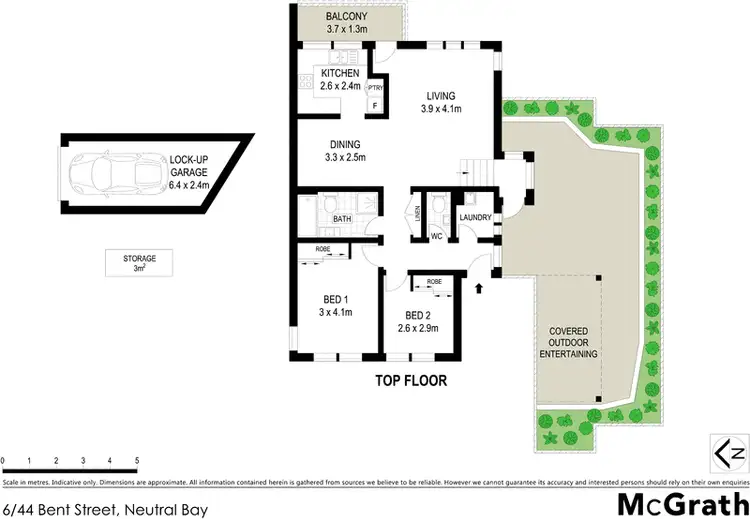 Floorplan of Homely apartment listing, 6/44 Bent Street, Neutral Bay NSW 2089