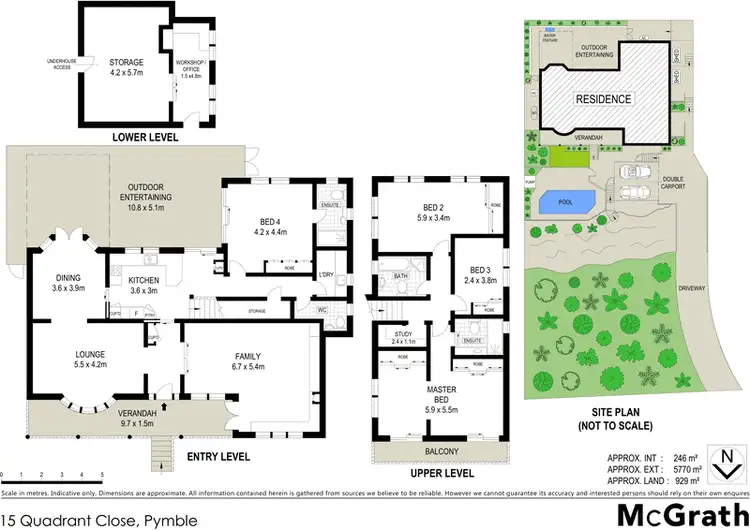 Floorplan of Homely house listing, 15 Quadrant Close, Pymble NSW 2073