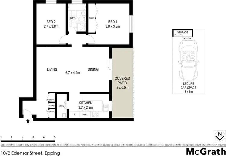 Floorplan of Homely apartment listing, 10/2 Edensor Street, Epping NSW 2121