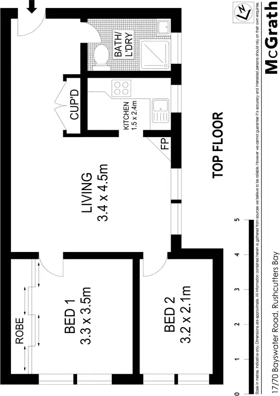Floorplan of Homely apartment listing, 17/70 Bayswater Road, Rushcutters Bay NSW 2011