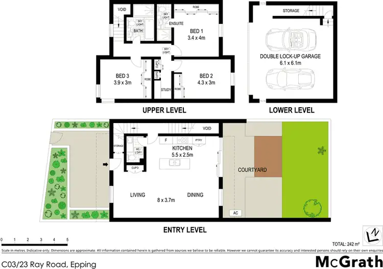 Floorplan of Homely townhouse listing, C03/23 Ray Road, Epping NSW 2121