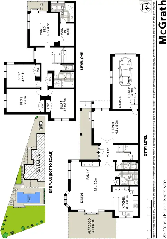 Floorplan of Homely house listing, 2b Crana Place, Forestville NSW 2087